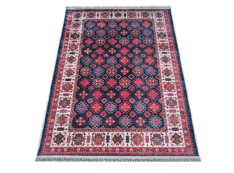 Kusový koberec HONOR New - Pattern - tmavomodrý/červený