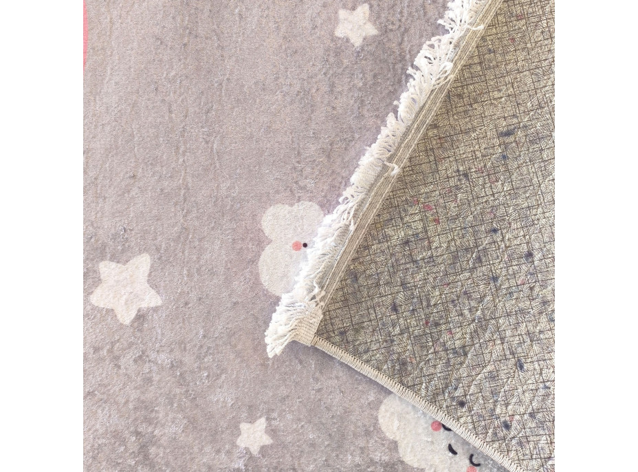 Detský kusový koberec HONOR New - Dúha - šedý