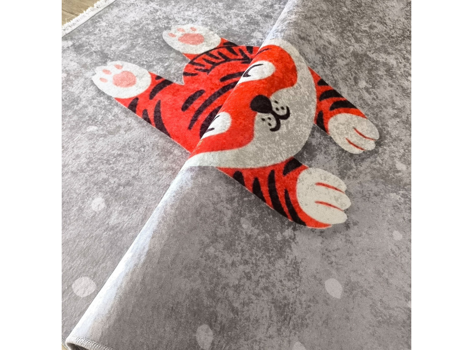 Detský kusový koberec HONOR New - Tiger - šedý