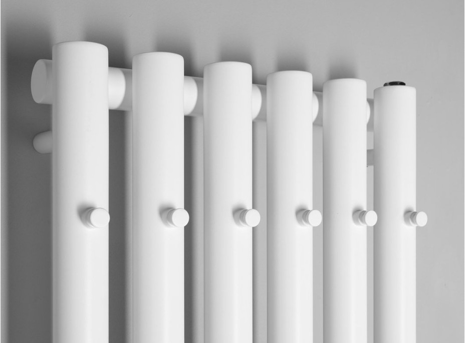Sapho PILON vykurovacie teleso 418x1800mm, so šiestimi háčikmi pre uterák, biela mat IZ131T