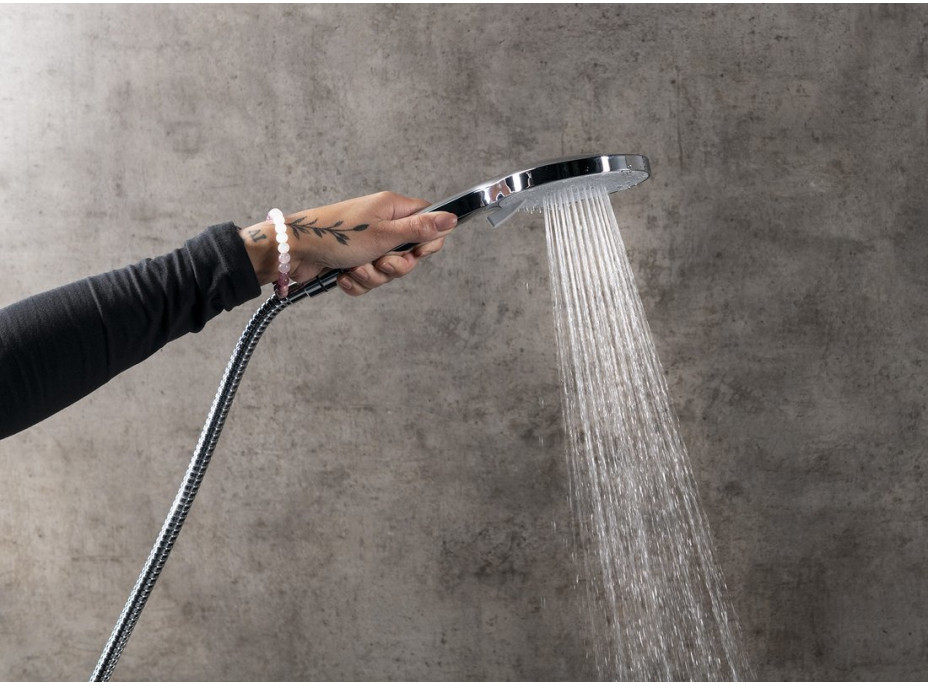 Sapho Ručná masážna sprcha, 3 režimy sprchovania, silikón trysky, priemer 120mm, ABS/svetlé zlato mat SK879GBL