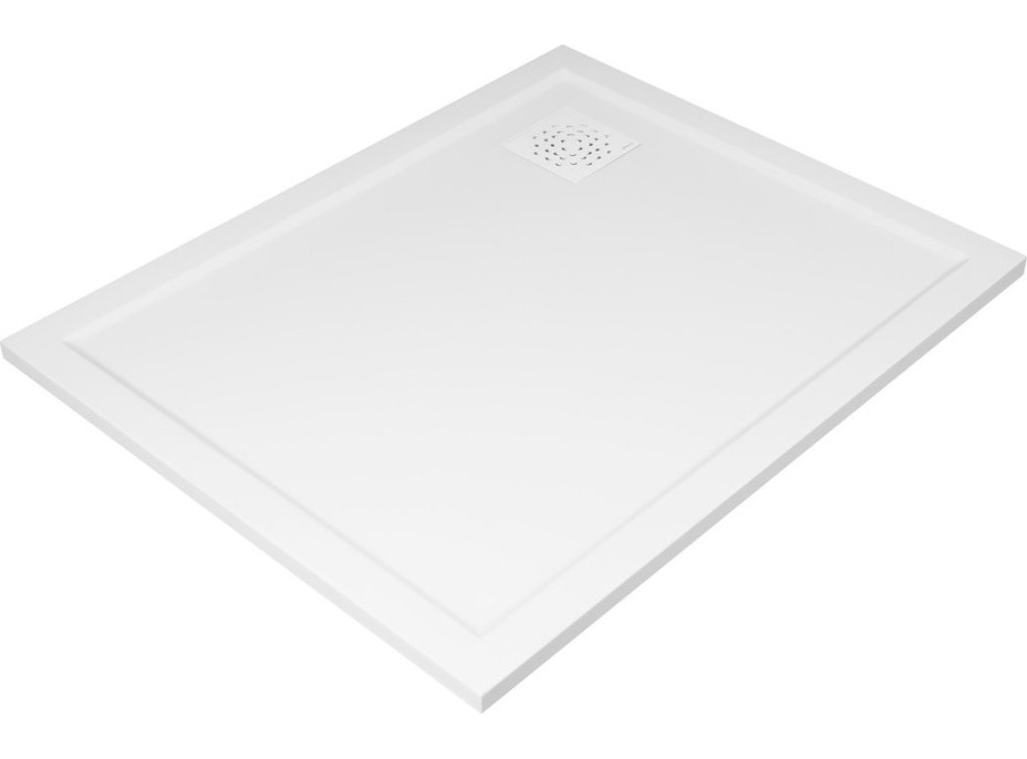 Gelco XENA sprchová vanička z liateho mramoru, obdĺžnik 100x80cm, biela HX10080