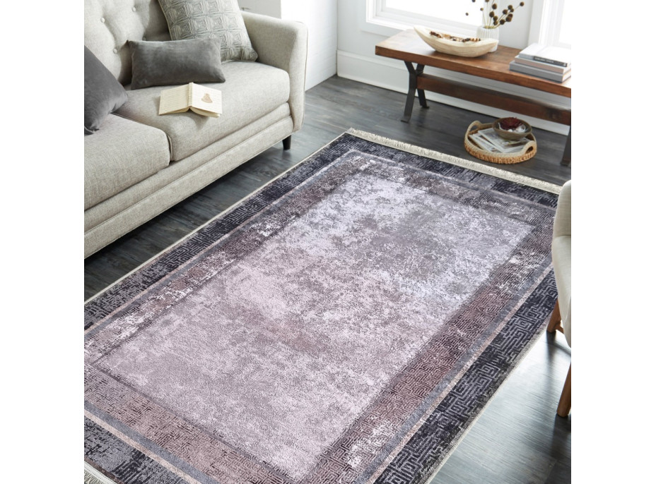 Kusový koberec HONOR New - Frame - sivý