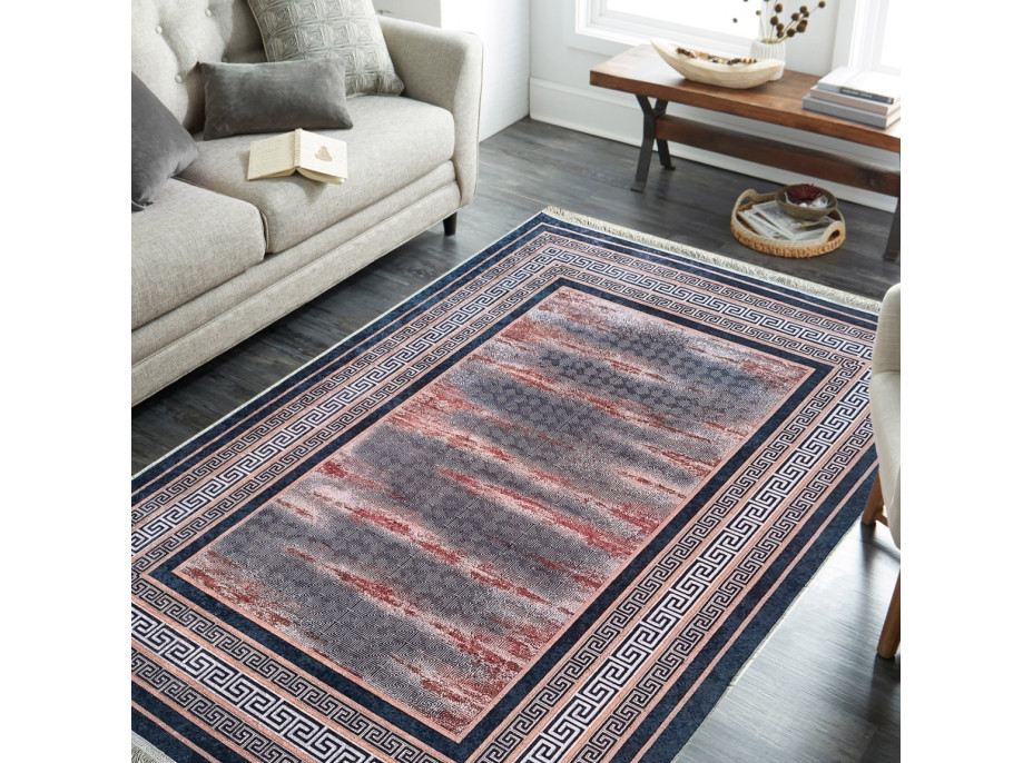 Kusový koberec HONOR New - Greece - tmavomodrý/červený