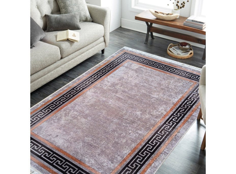 Kusový koberec HONOR New - Greek - hnedý