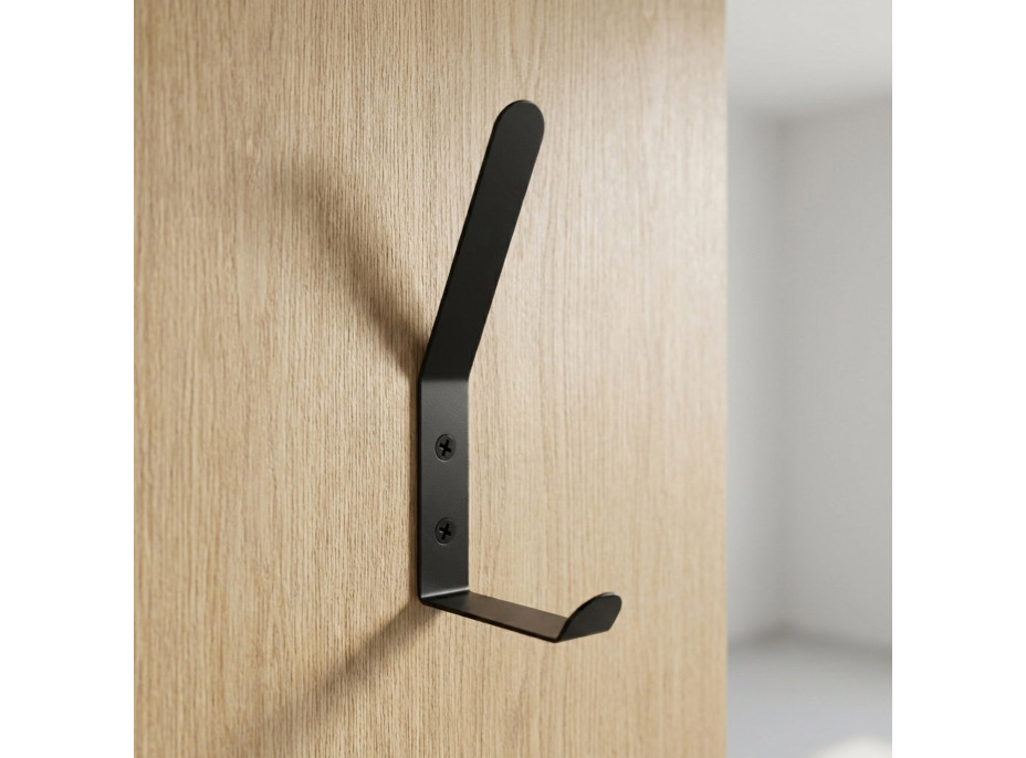 Súprava kovových háčikov FLORO 5 ks - čierna