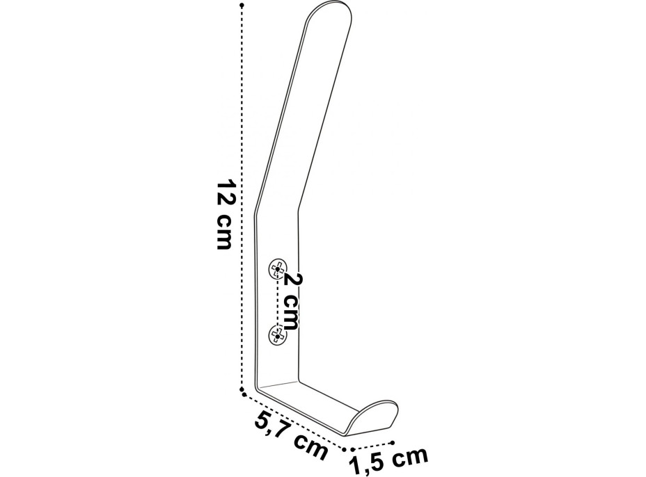 Súprava kovových háčikov FLORO 5 ks - čierna