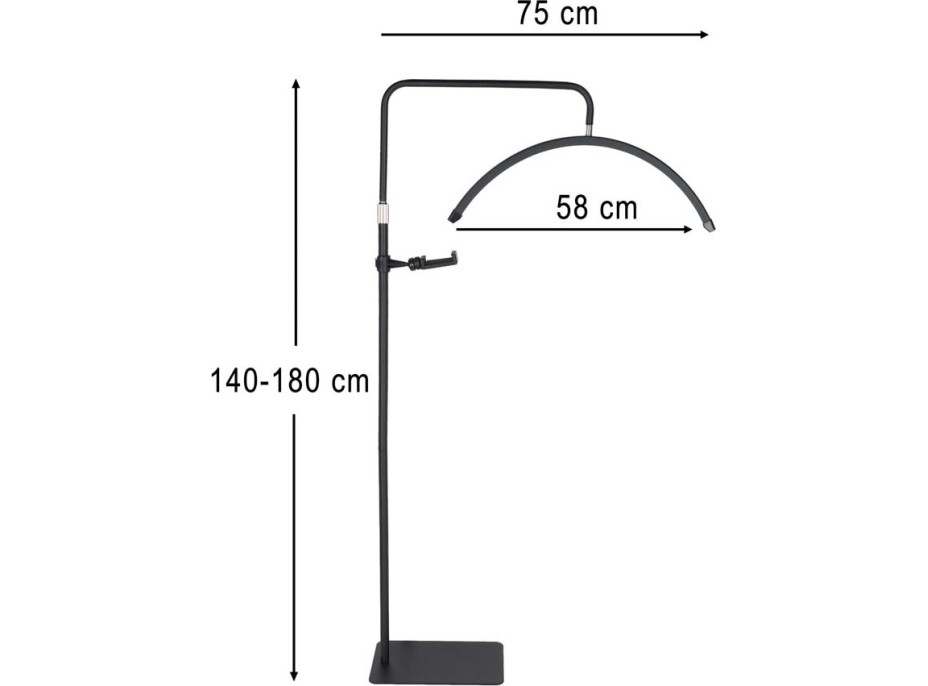 Kozmetická beztieňová LED lampa - čierna
