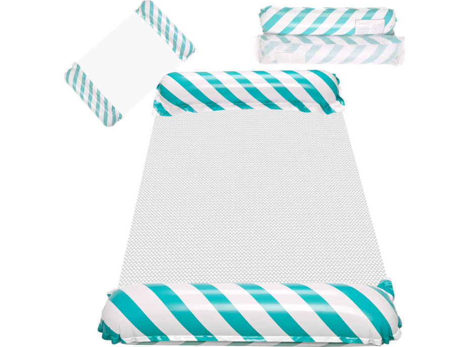 Nafukovací plážový matrac hojdacia sieť vodné ležadlo kreslo bazén modrá