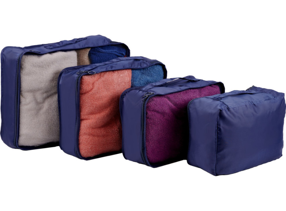 Organizéry do kufra - cestovná sada 7 kusov doplnkov - tmavo modrá