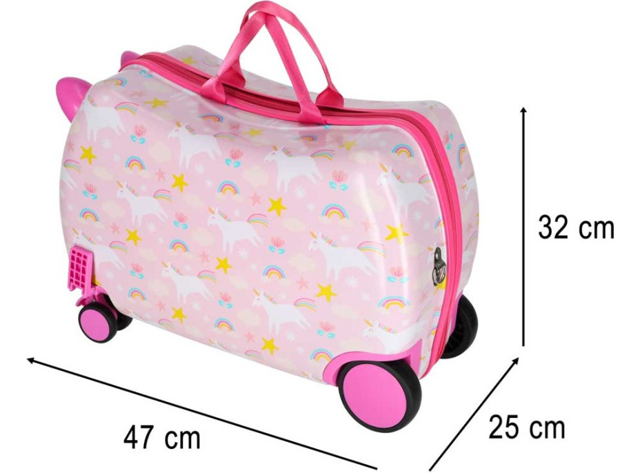 Detský cestovný kufor na kolieskach - Jednorožec
