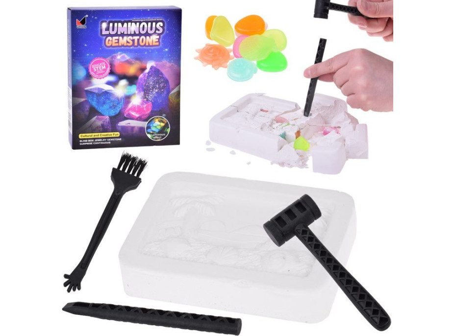 JOKOMISIADA Archeologická sada: Hľadanie svietiacich (fluorescenčných) kameňov