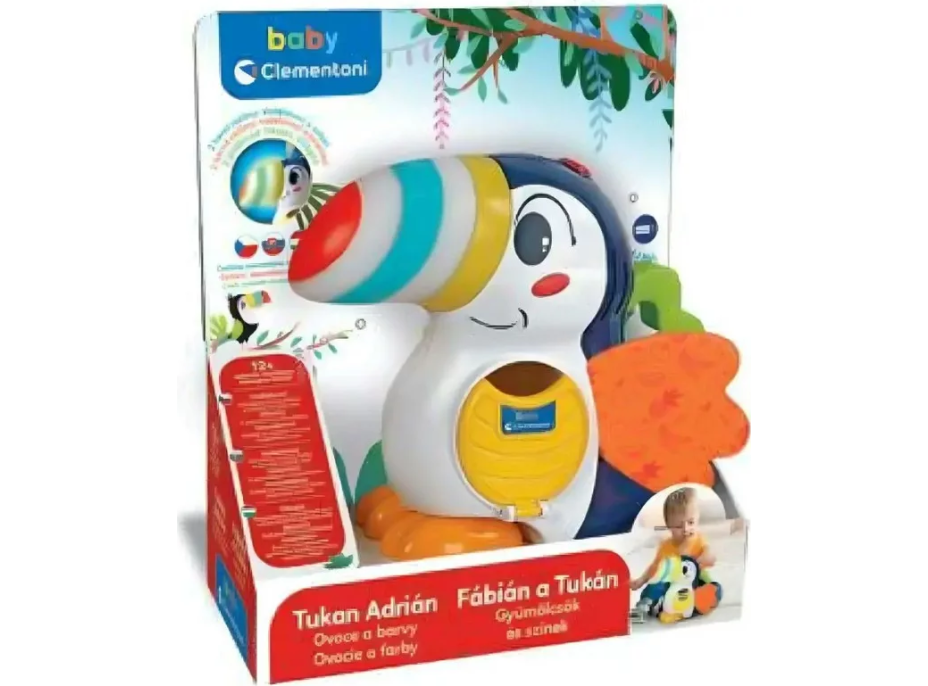 CLEMENTONI BABY Interaktívny Tukan Adrian CZ, SK, HU
