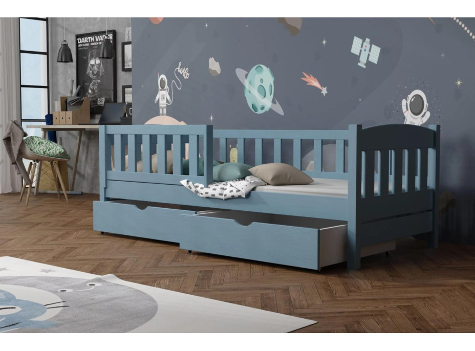 Detská posteľ z masívu borovice BEN so šuplíkmi - 180x80 cm