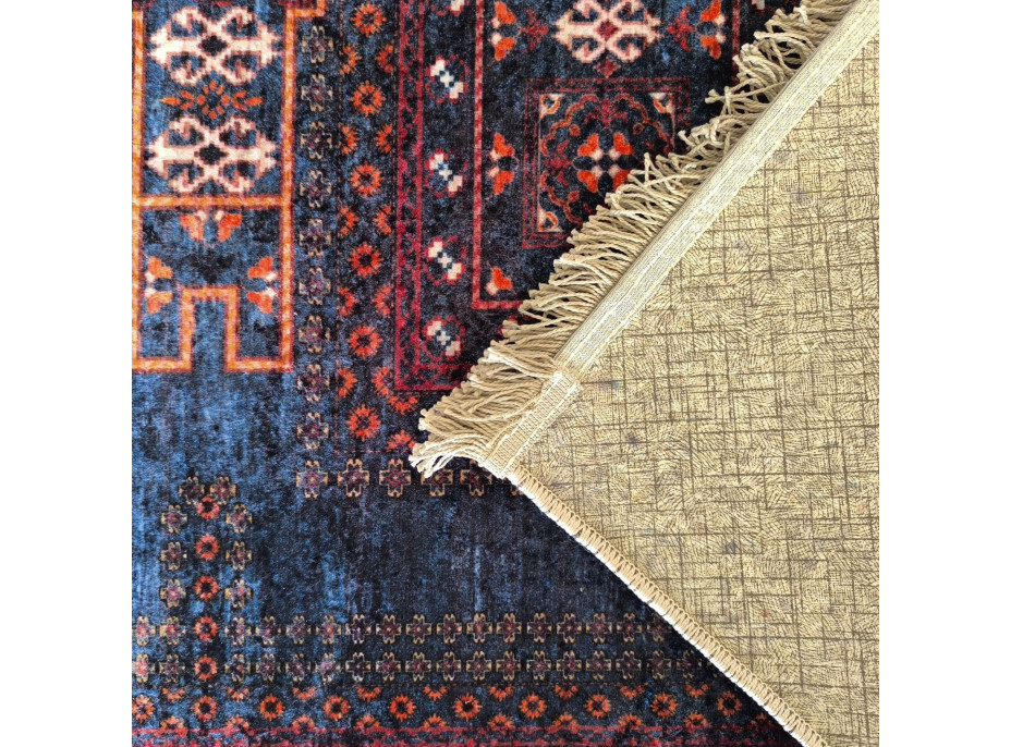 Kusový koberec HONOR New - Ethnic - tmavomodrý/červený