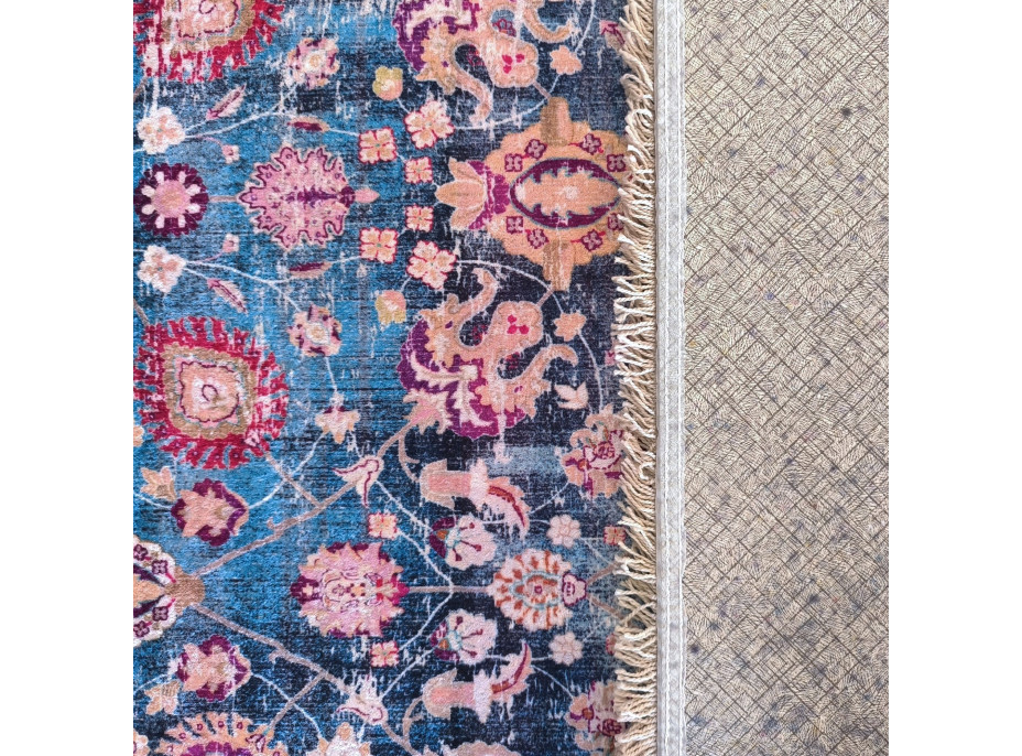 Kusový koberec HONOR New - Fragments - modrý/červený