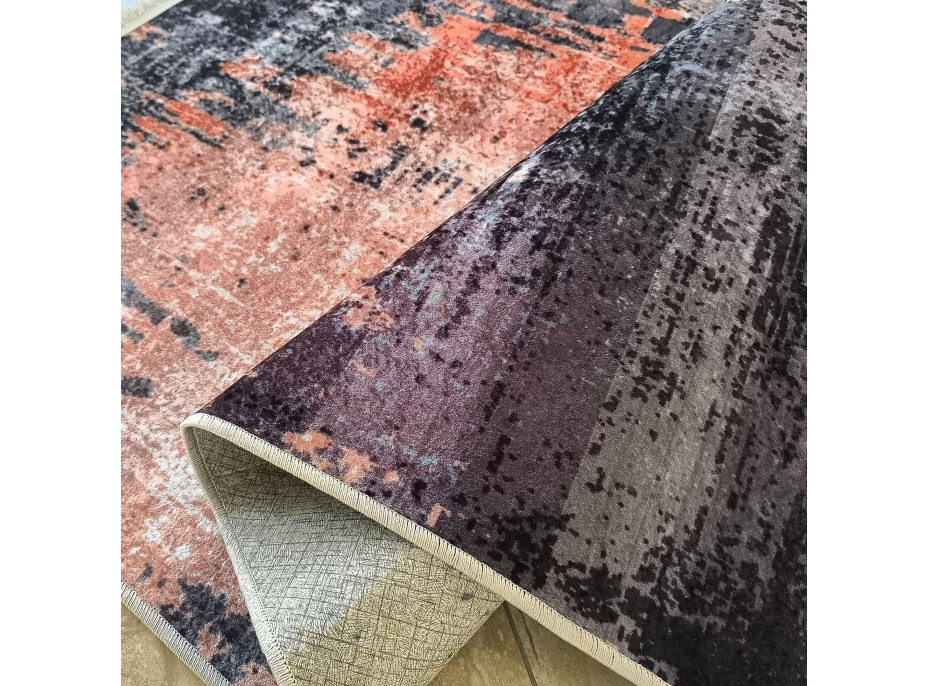 Kusový koberec HONOR New - Mist - červený/sivý