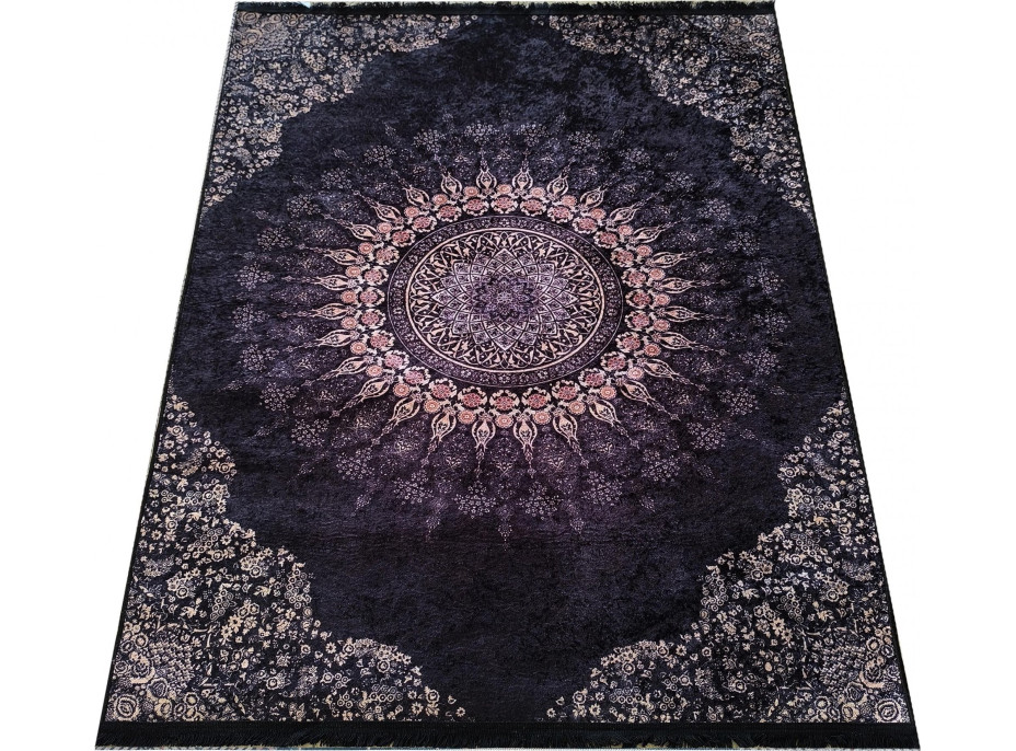 Kusový koberec HONOR New - Mandala - tmavě modrý/fialový