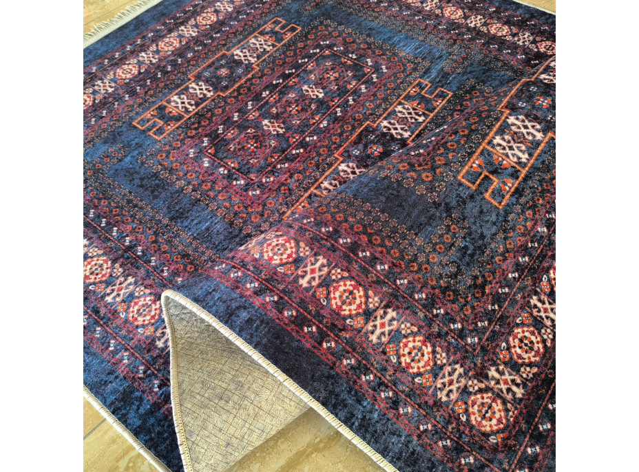 Kusový koberec HONOR New - Ethnic - tmavomodrý/červený