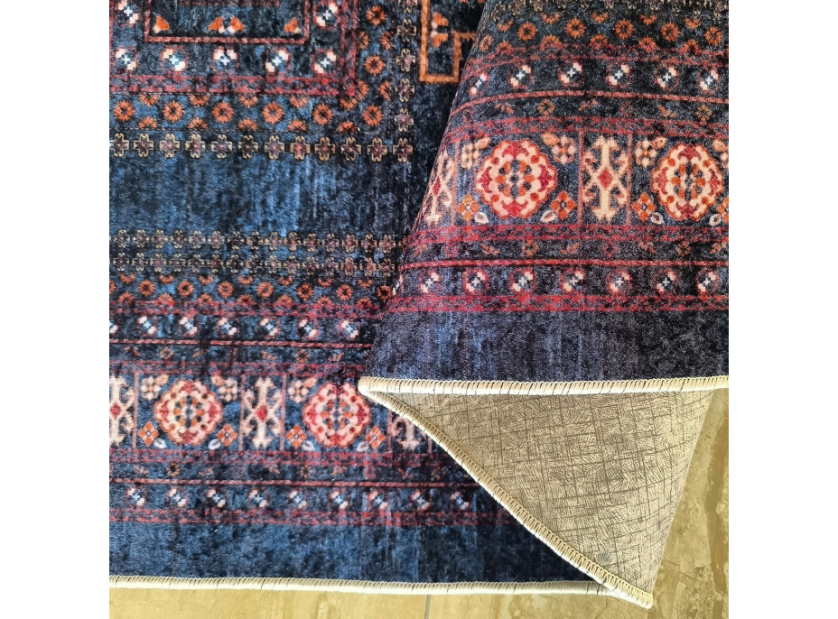 Kusový koberec HONOR New - Ethnic - tmavomodrý/červený