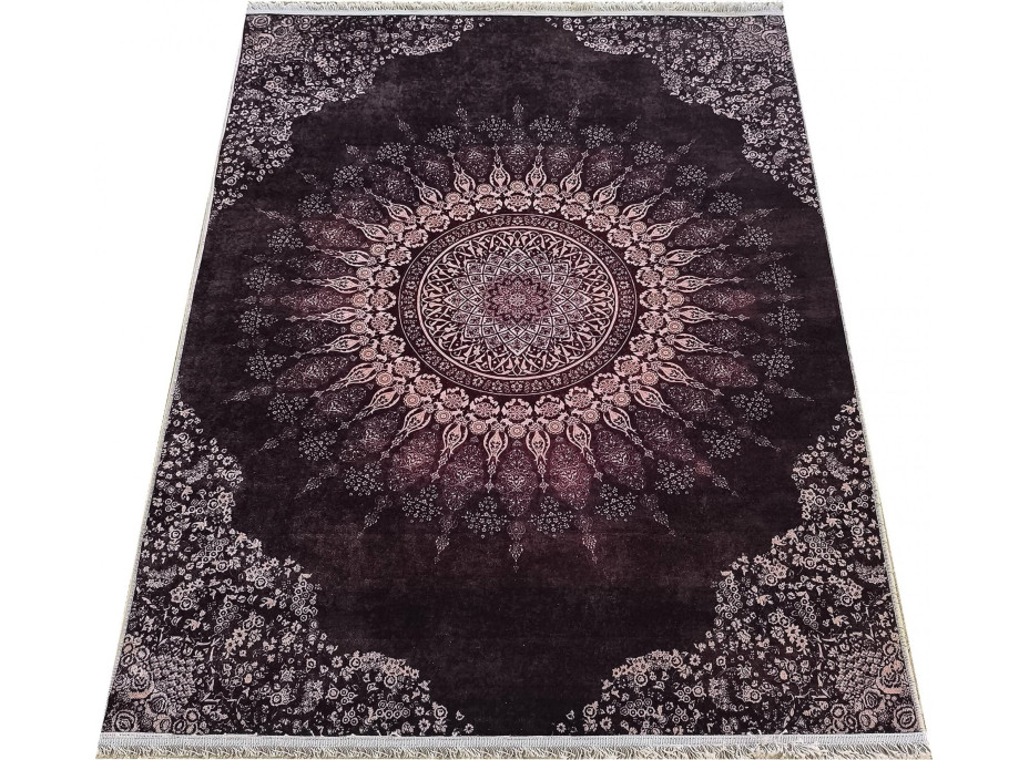 Kusový koberec HONOR New - Mandala - tmavě červený/růžový