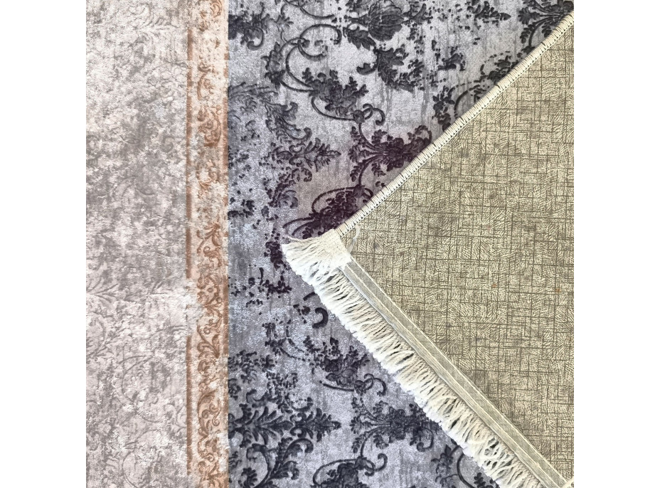 Kusový koberec HONOR New - Baroque - tmavo šedý/sivý