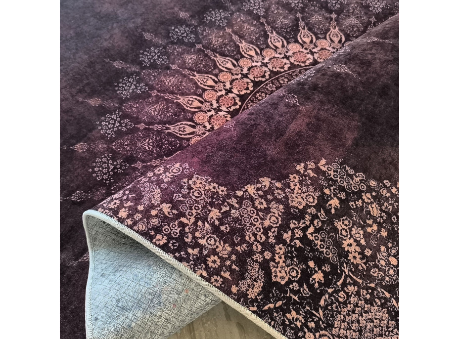 Kusový koberec HONOR New - Mandala - tmavo červený/ružový