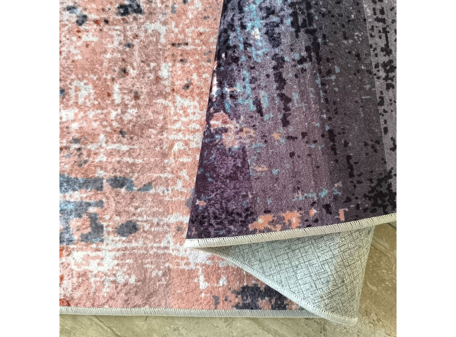 Kusový koberec HONOR New - Mist - červený/sivý