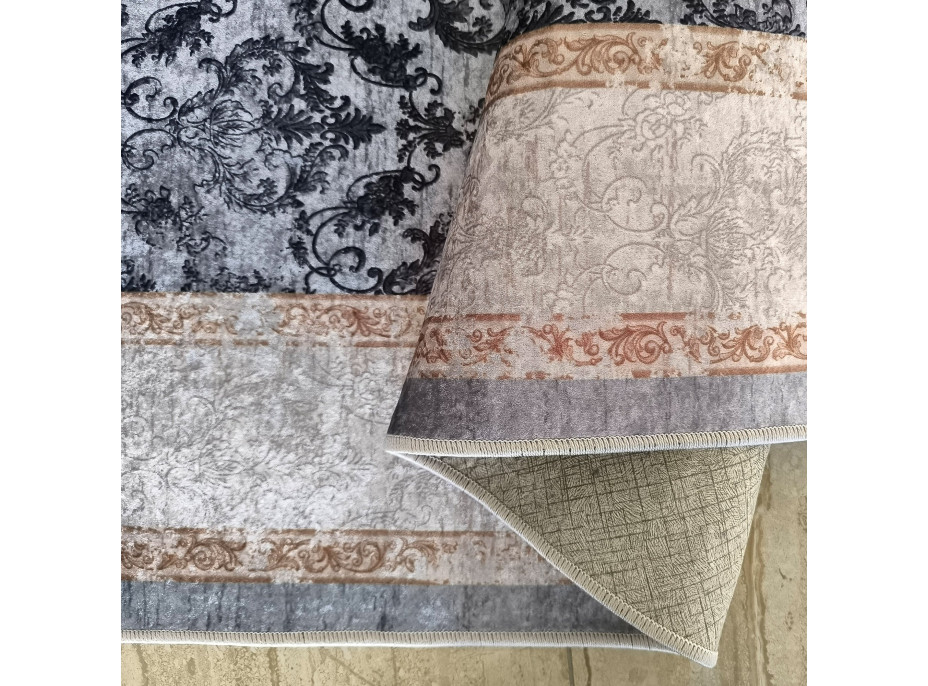 Kusový koberec HONOR New - Baroque - tmavo šedý/sivý