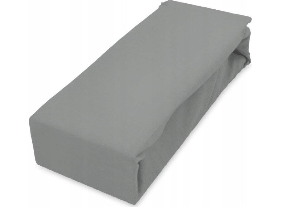 Jersey prestieradlo SOFT 220x200 cm + 25cm - tmavo šedé