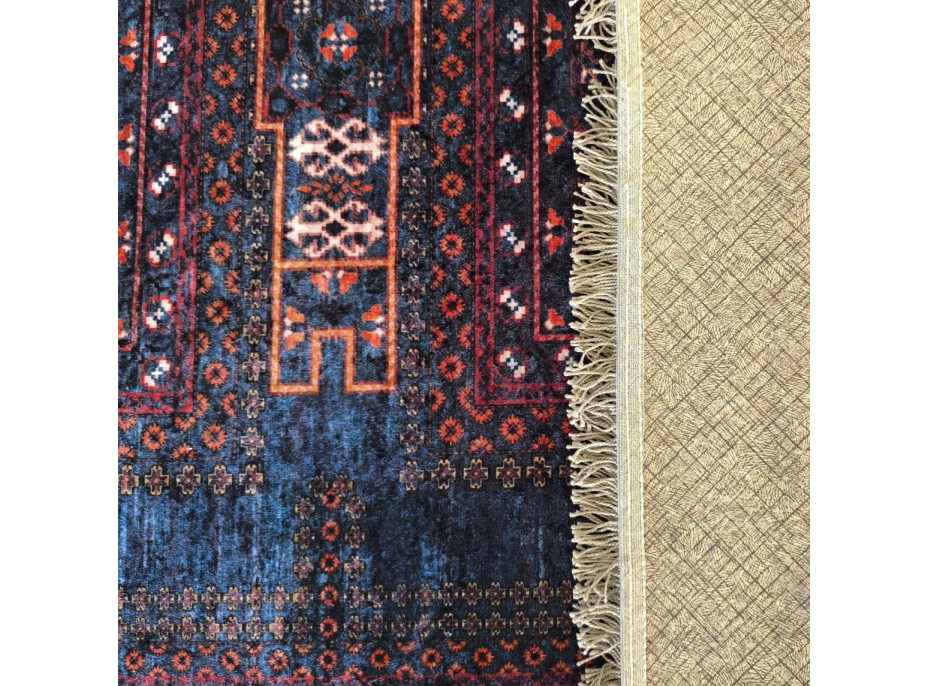 Kusový koberec HONOR New - Ethnic - tmavomodrý/červený