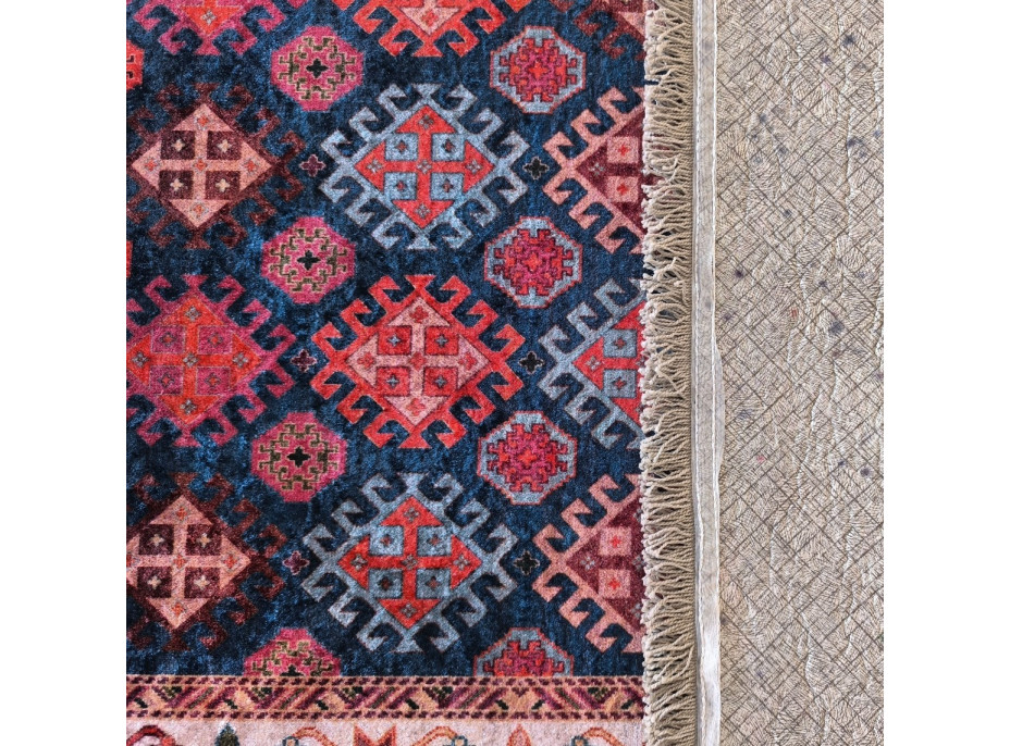 Kusový koberec HONOR New - Pattern - tmavě modrý/červený