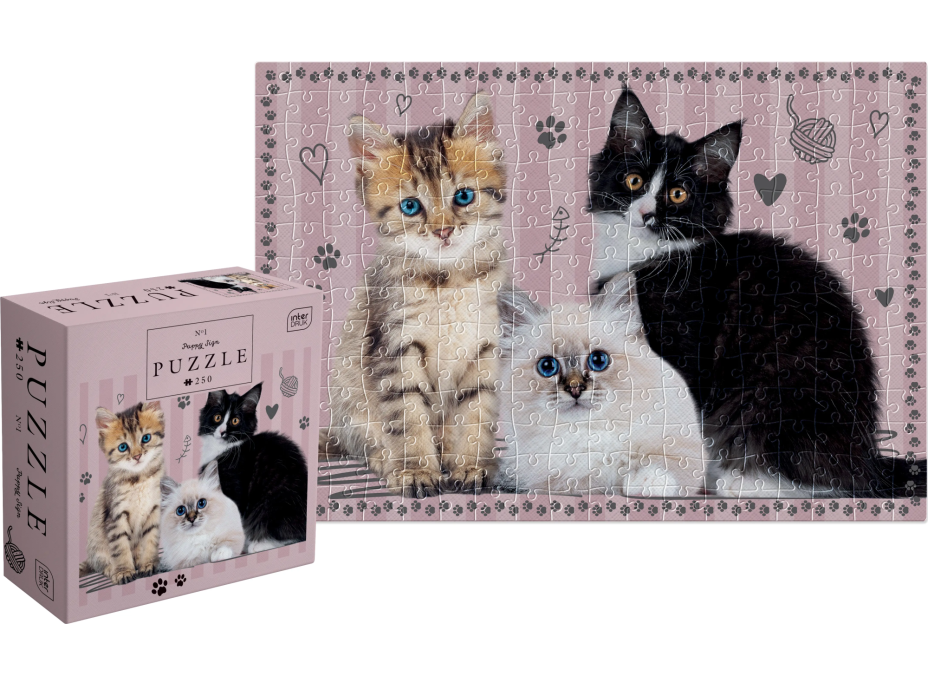 INTERDRUK Puzzle Mláďatá: Mačiatka 250 dielikov
