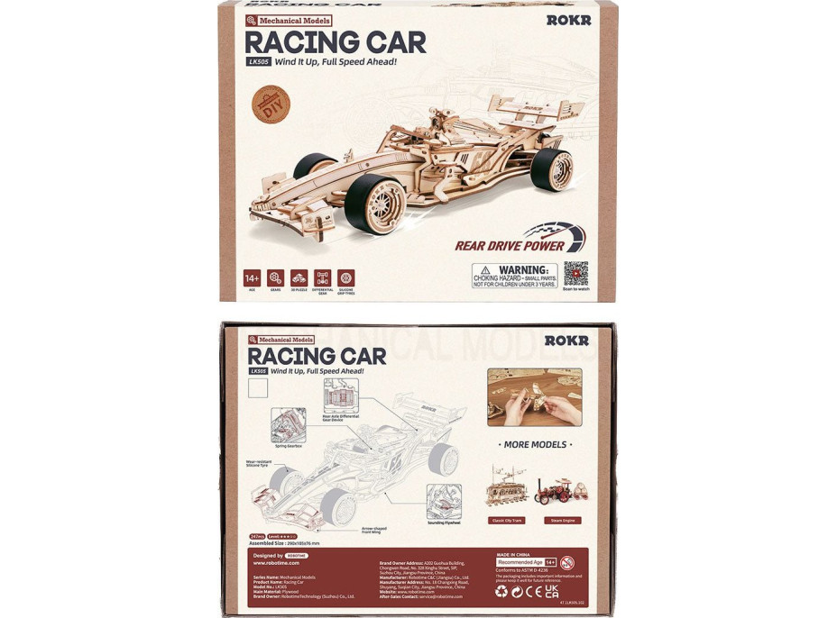 ROBOTIME Roker 3D drevené puzzle Formula 247 dielikov