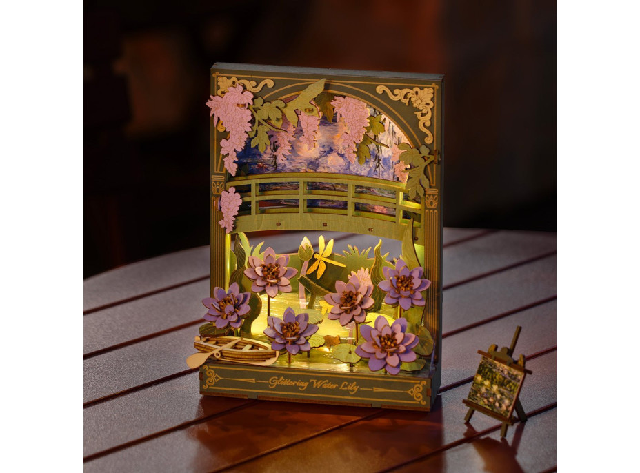 ROBOTIME Rowood 3D drevené puzzle Lekná s LED osvetlením 237 dielikov