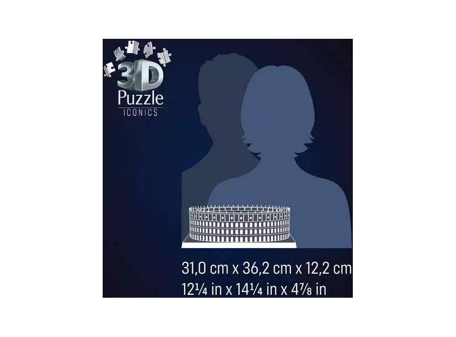 RAVENSBURGER Svietiace 3D puzzle Iconics: Koloseum (Nočná edícia) 216 dielikov