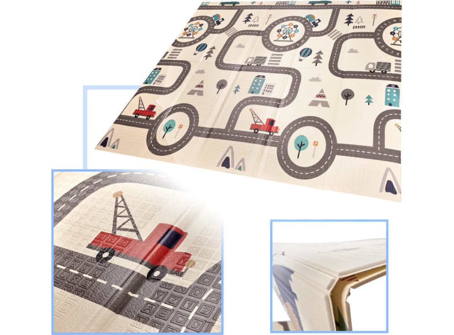 Obojstranná penová podložka 180 x 200 cm - Ulica/les