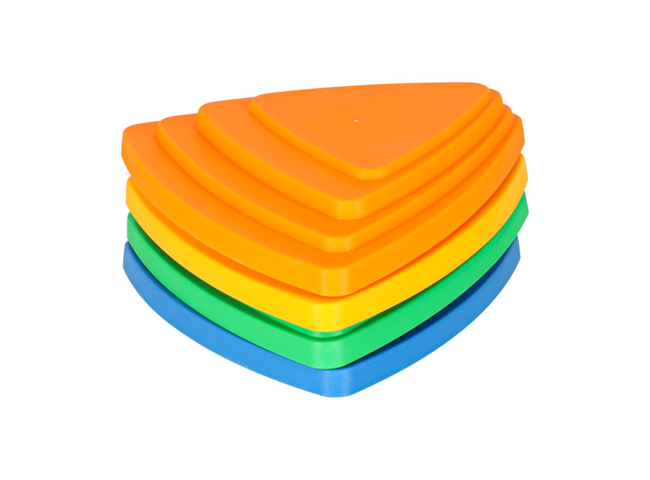 Senzorický Montessori chodník Riečne kamene pre tréning rovnováhy 11 prvkov - farebná