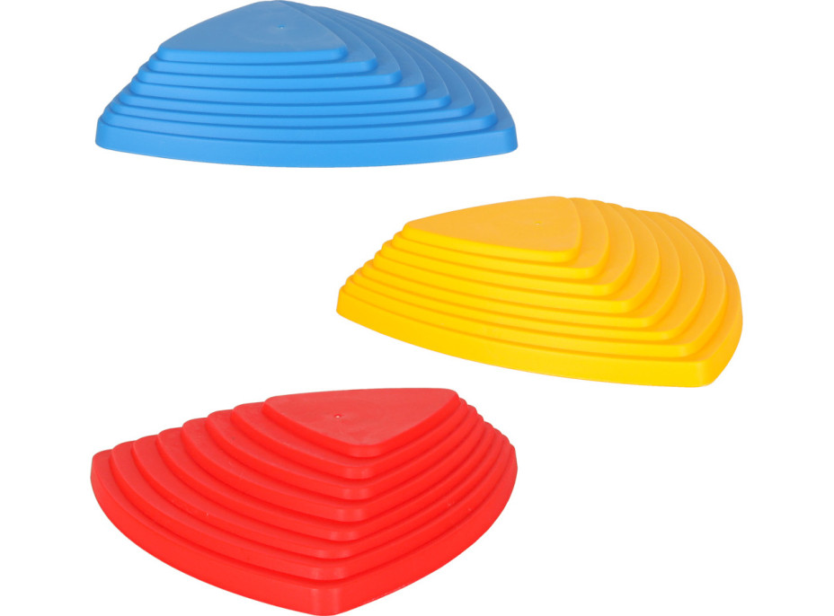 Senzorický Montessori chodník Riečne kamene pre tréning rovnováhy 11 prvkov - farebná