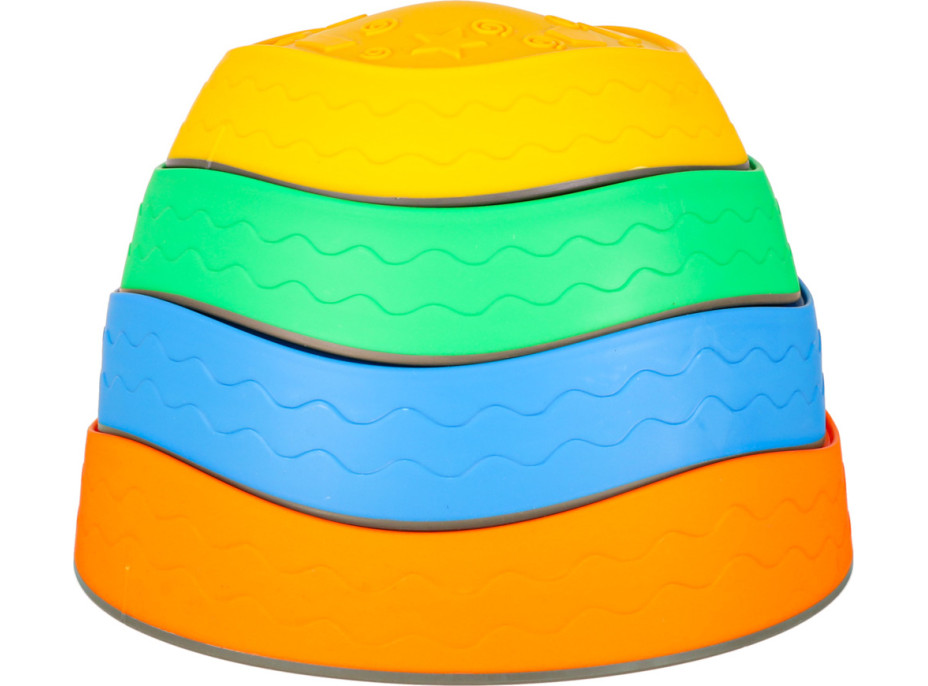 Senzorický Montessori chodník Riečne kamene pre tréning rovnováhy 5 prvkov - farebná