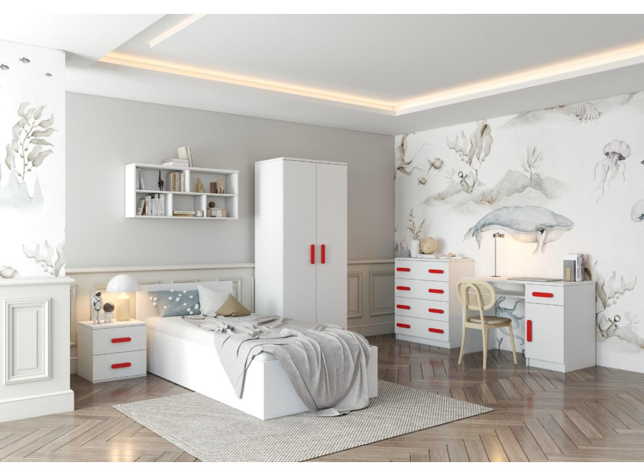 Nočný stolík SMYK - biely (viac variant)