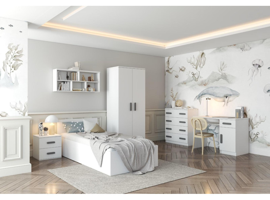 Šatníková skriňa SMYK 80 - biela (viac variant)