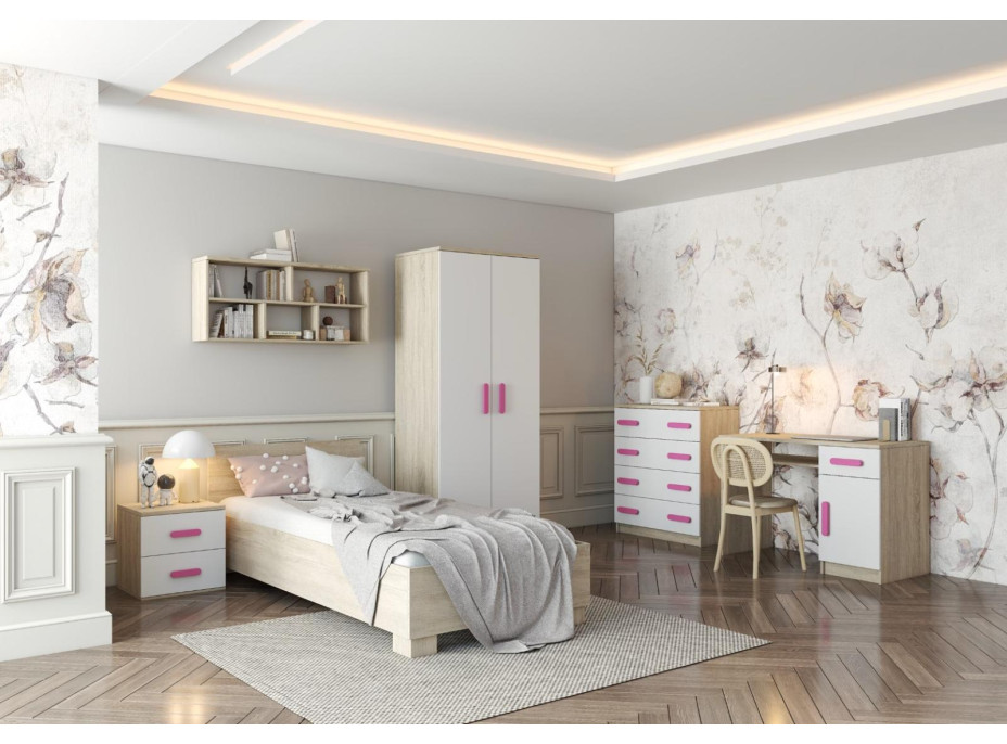 Posteľ SMYK 200x90 cm - dub sonoma