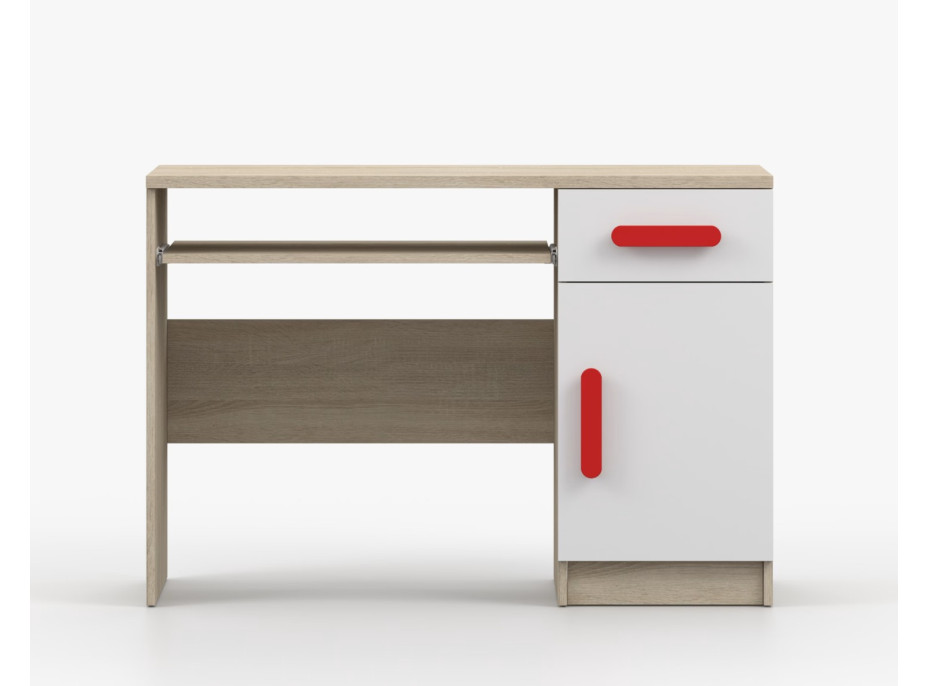 Písací stôl SMYK - dub sonoma/biely (viac variant)