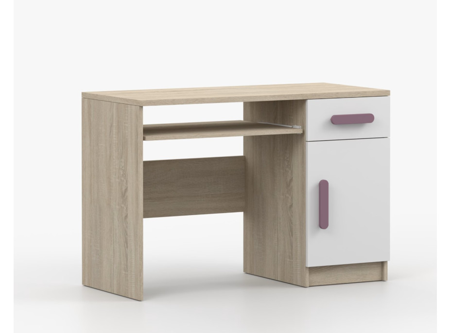 Písací stôl SMYK - dub sonoma/biely (viac variant)
