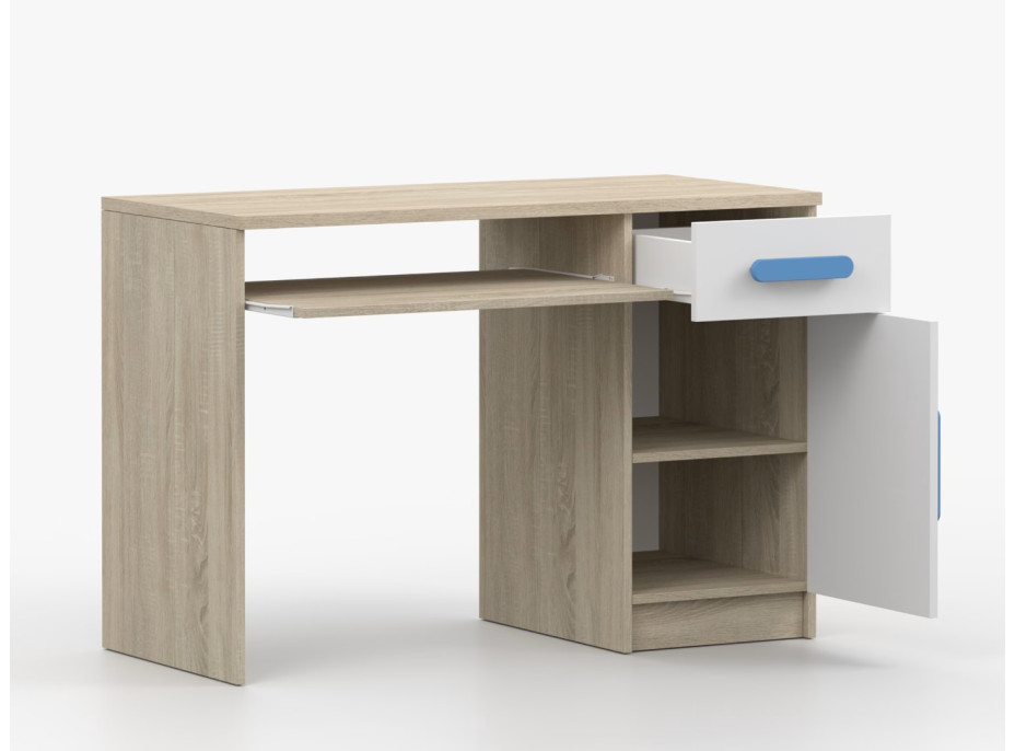 Písací stôl SMYK - dub sonoma/biely (viac variant)