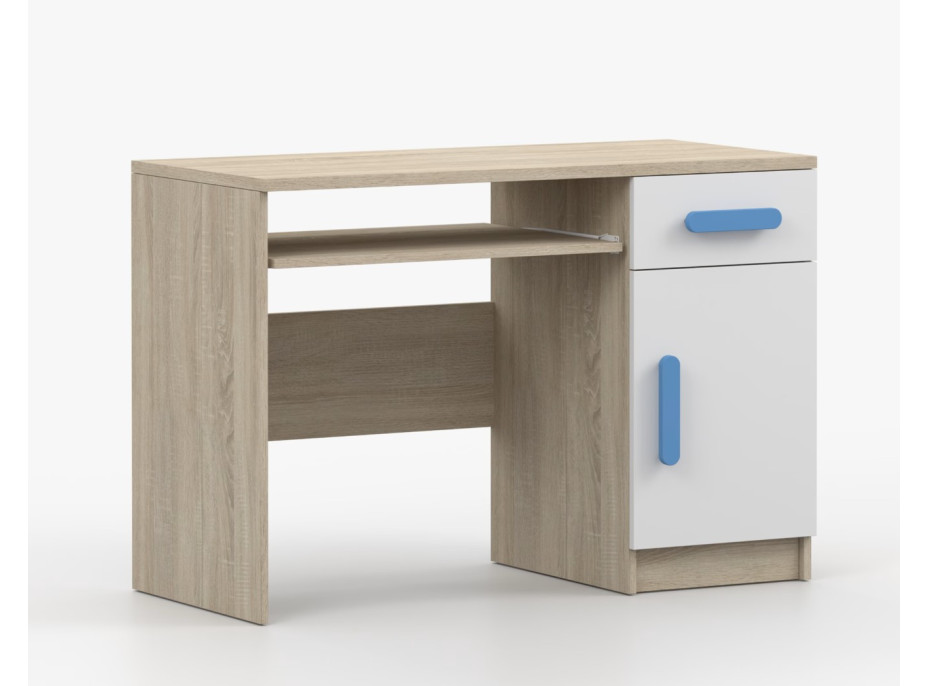 Písací stôl SMYK - dub sonoma/biely (viac variant)
