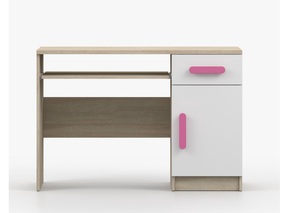 Písací stôl SMYK - dub sonoma/biely (viac variant)