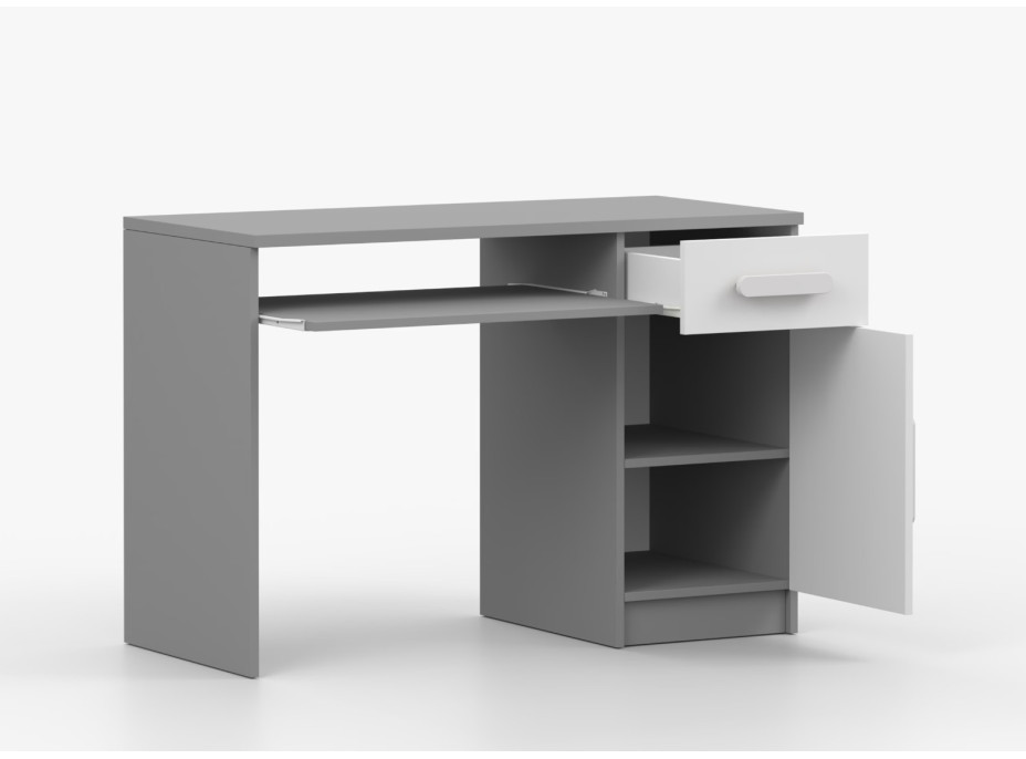 Písací stôl SMYK - šedý/biely (viac variant)