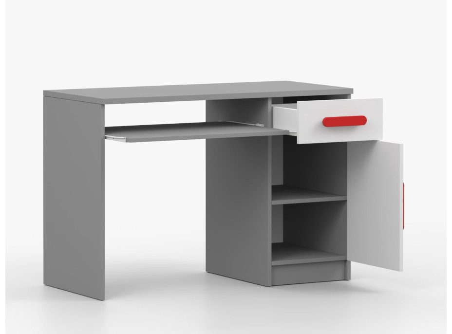 Písací stôl SMYK - šedý/biely (viac variant)